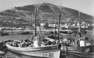 The harbor of Agadir, Morocco  c.1955