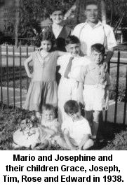 Josephine, Mario, Grace, Joseph, Donald, Rose and Edward Quagliata, c. 1938.
