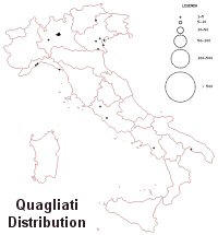Quagliati distribution in Italy