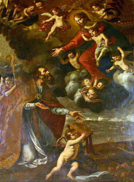 Close up of 'The Apparition of the Virgin Mary to Saint Paul'